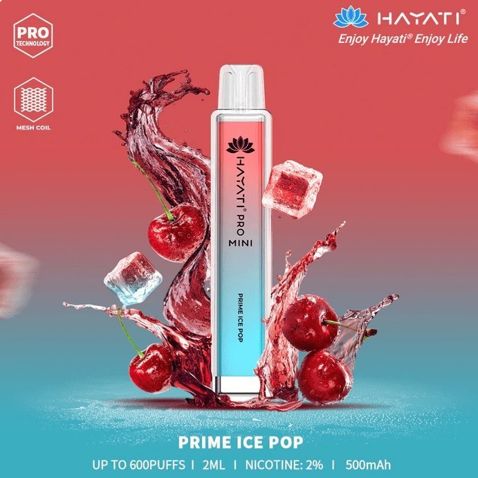 Hayati Crystal Mini Pro 600 Disposable Vape Pod Box of 10 - Vape Wholesale Mcr