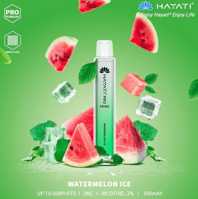 Buy Bulk Hayati Crystal Mini Pro 600 Disposable Vape Pod Box of 10 - Vape Wholesale Mcr