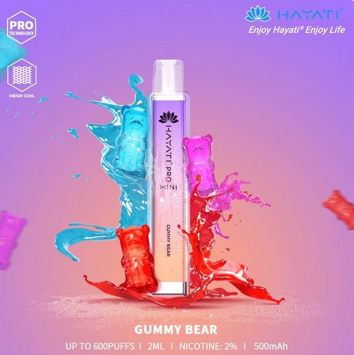 Buy Bulk Hayati Crystal Mini Pro 600 Disposable Vape Pod Box of 10 - Vape Wholesale Mcr