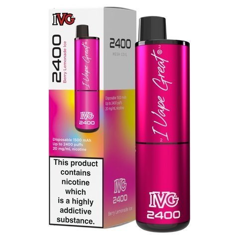 Buy Bulk IVG 2400 Disposable Vape Pod Puff Bar Box of 5 - Vape Wholesale Mcr