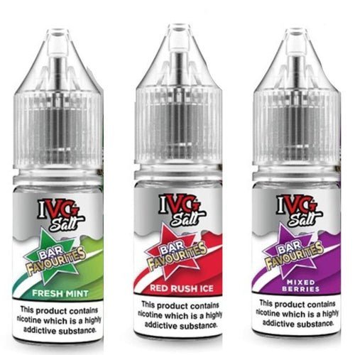 IVG Nic Salt Bar Favourite 10ml E Liquid- Pack Of 10 - Vape Wholesale Mcr