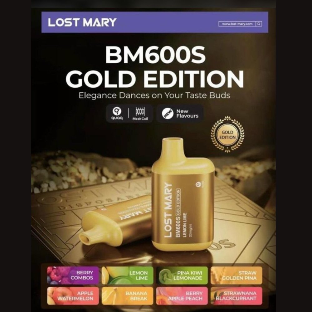 Buy Bulk Lost Mary BM600S Gold Edition Disposable Vape Box of 10 - Vape Wholesale Mcr