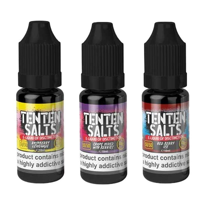 Buy Bulk Ten Ten Nic Salts 10ml E - liquids - Box of 10 - Vape Wholesale Mcr