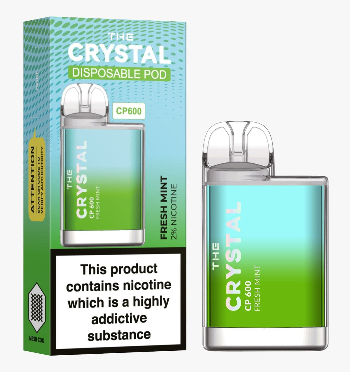 Buy Bulk The Crystal CP600 Disposable Vape Puff Mini Pod Box of 10 - Vape Wholesale Mcr