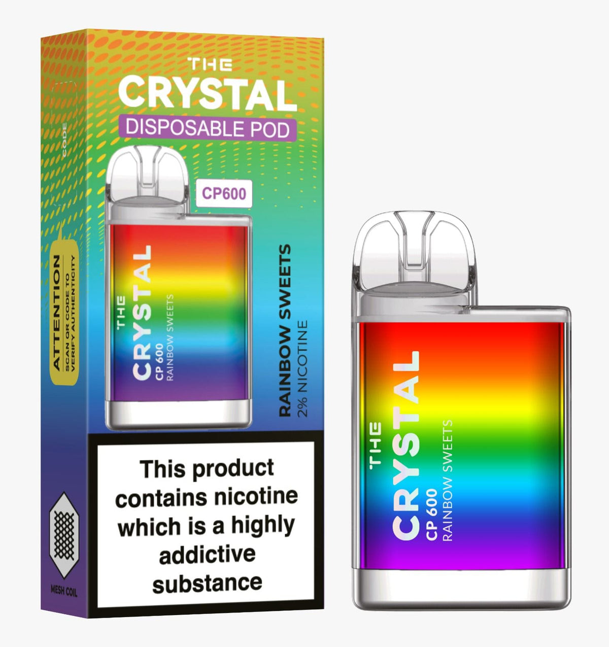 Buy Bulk The Crystal CP600 Disposable Vape Puff Mini Pod Box of 10 - Vape Wholesale Mcr