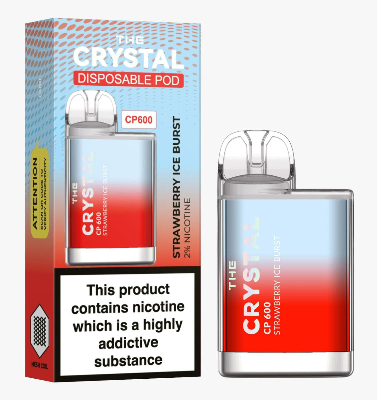 Buy Bulk The Crystal CP600 Disposable Vape Puff Mini Pod Box of 10 - Vape Wholesale Mcr