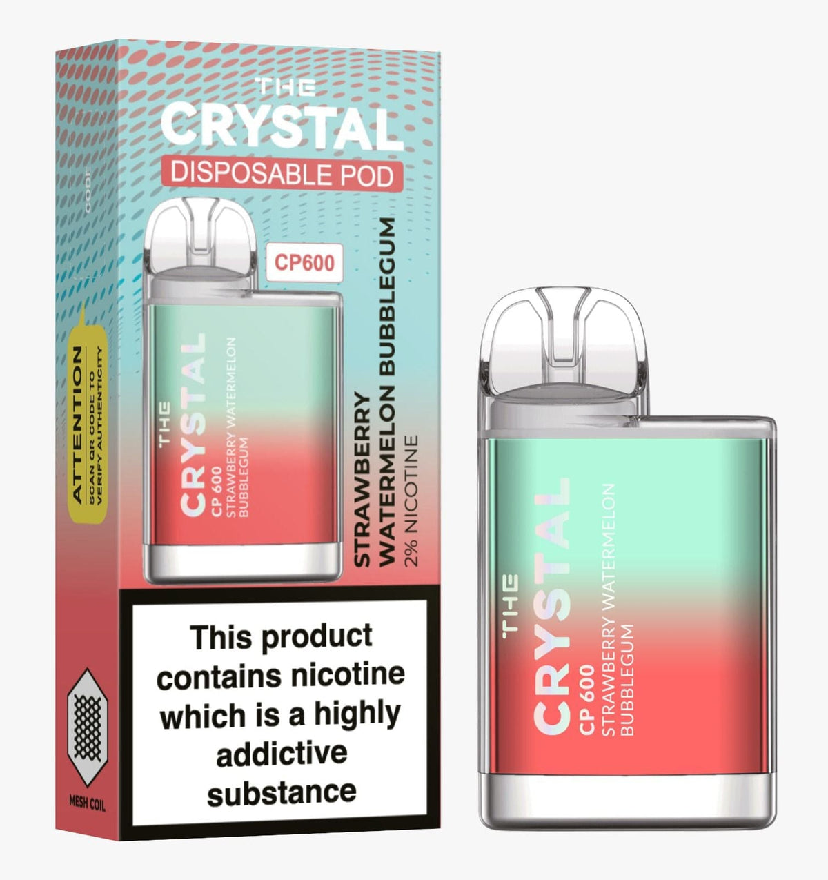 Buy Bulk The Crystal CP600 Disposable Vape Puff Mini Pod Box of 10 - Vape Wholesale Mcr