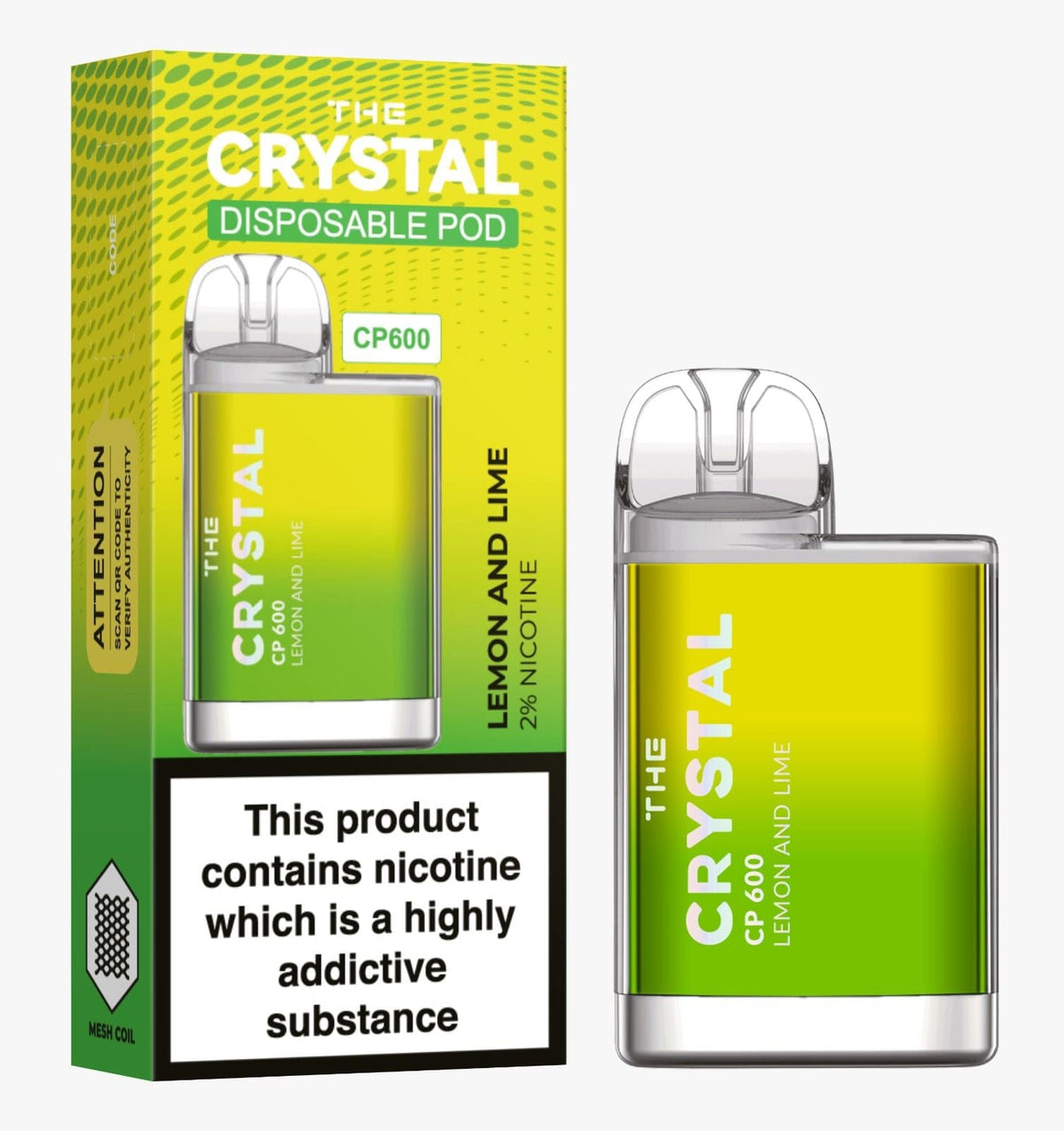 Buy Bulk The Crystal CP600 Disposable Vape Puff Mini Pod Box of 10 - Vape Wholesale Mcr