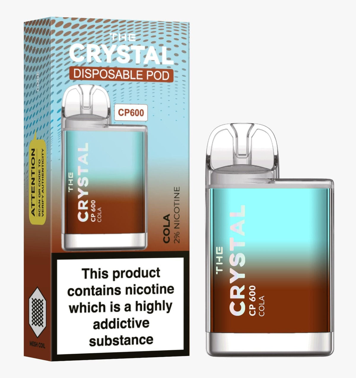 Buy Bulk The Crystal CP600 Disposable Vape Puff Mini Pod Box of 10 - Vape Wholesale Mcr