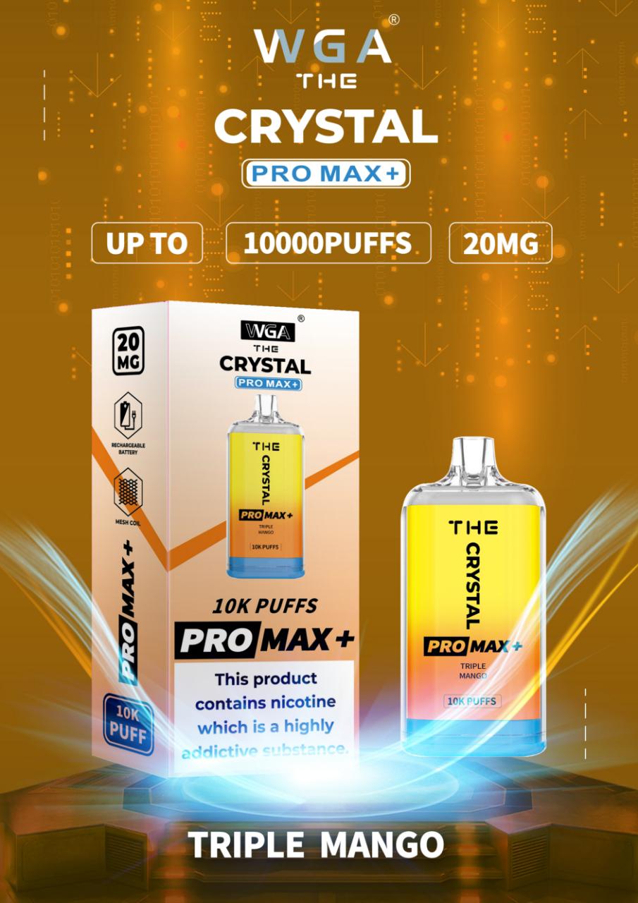 Buy Bulk The Crystal Pro Max + 10000 Disposable Vape Pod Box of 10 - Vape Wholesale Mcr
