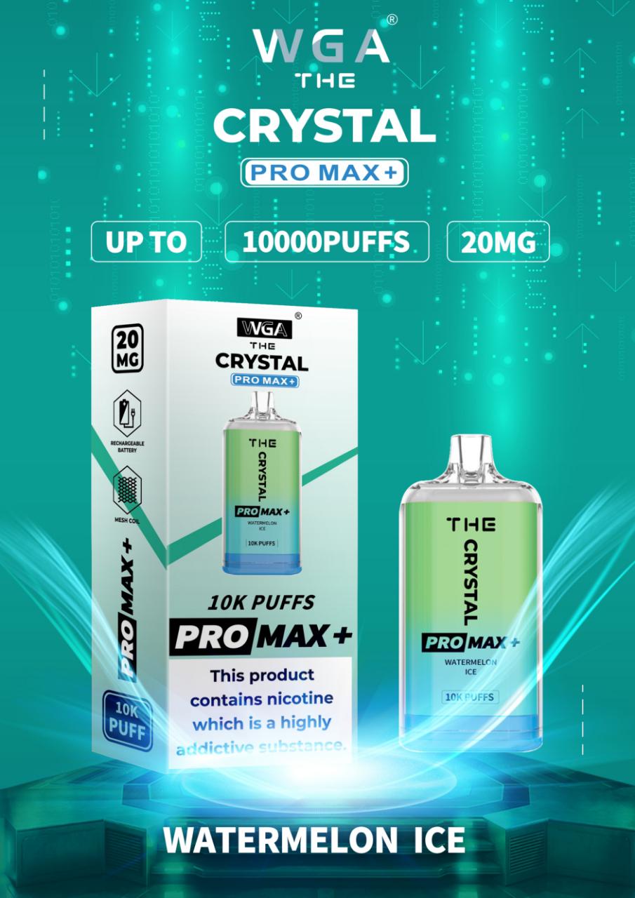 Buy Bulk The Crystal Pro Max + 10000 Disposable Vape Pod Box of 10 - Vape Wholesale Mcr