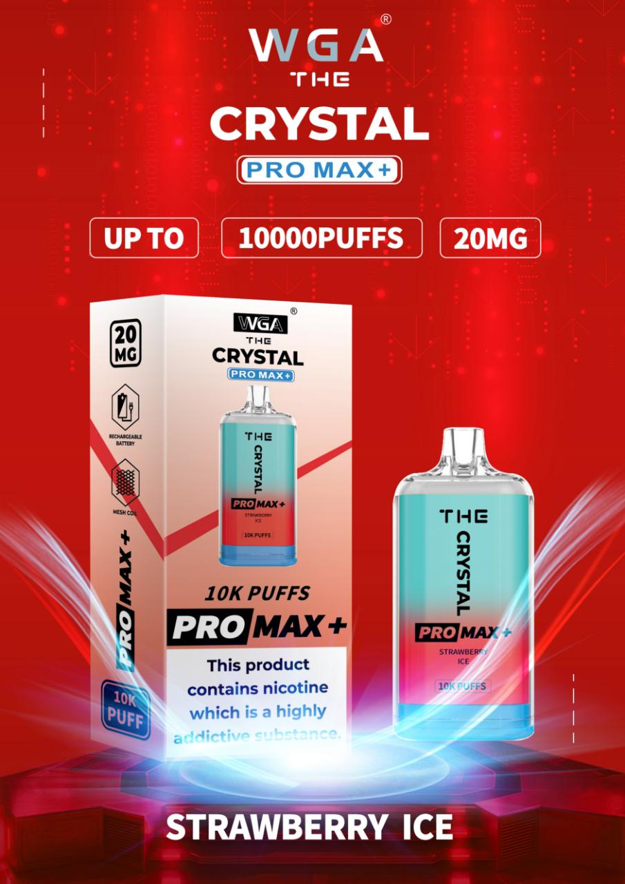 Buy Bulk The Crystal Pro Max + 10000 Disposable Vape Pod Box of 10 - Vape Wholesale Mcr