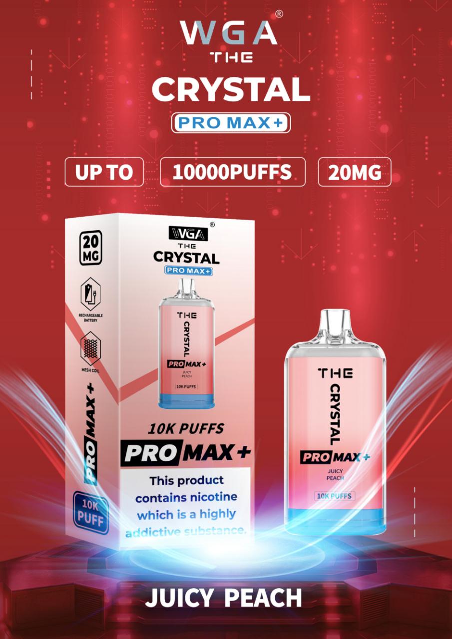 Buy Bulk The Crystal Pro Max + 10000 Disposable Vape Pod Box of 10 - Vape Wholesale Mcr