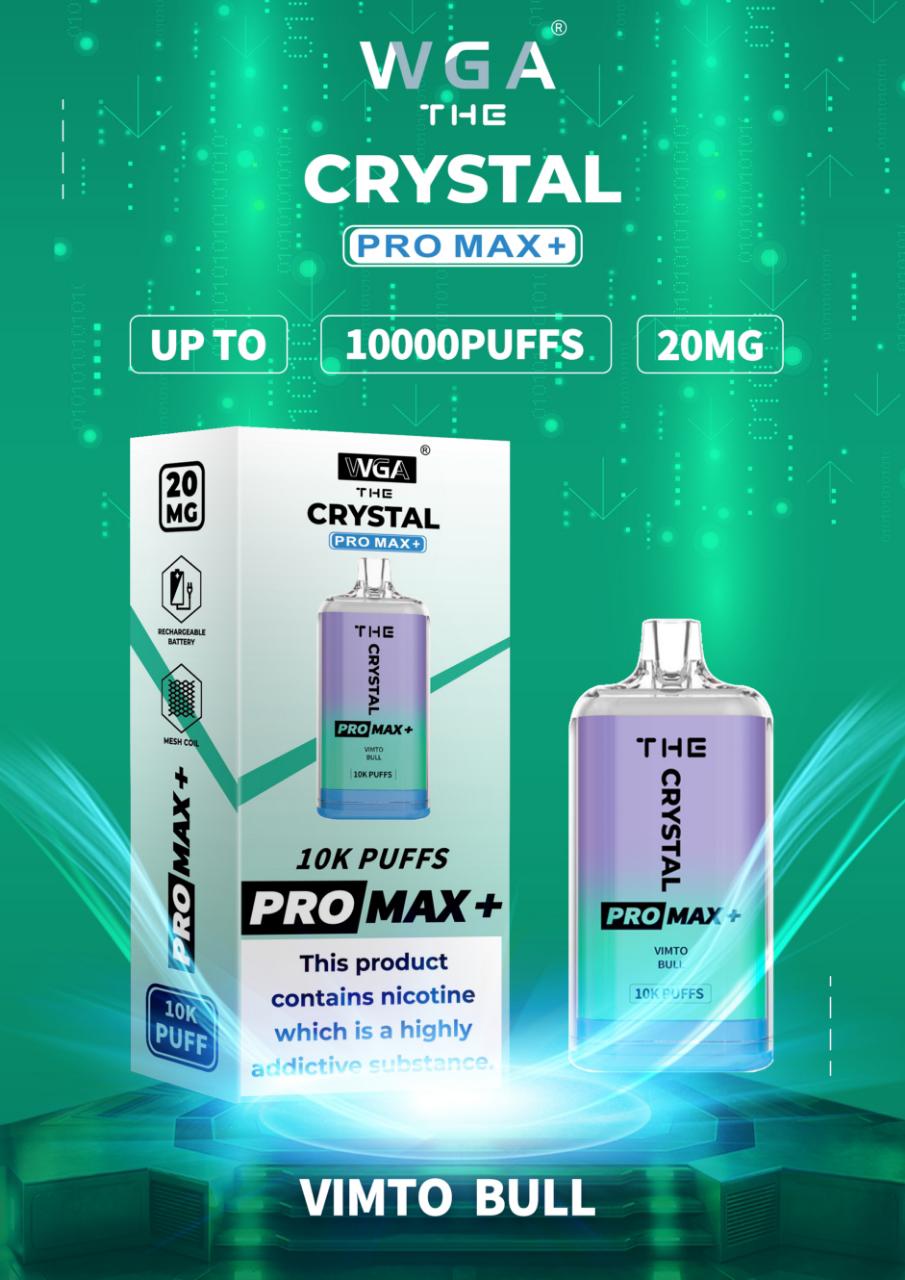 Buy Bulk The Crystal Pro Max + 10000 Disposable Vape Pod Box of 10 - Vape Wholesale Mcr