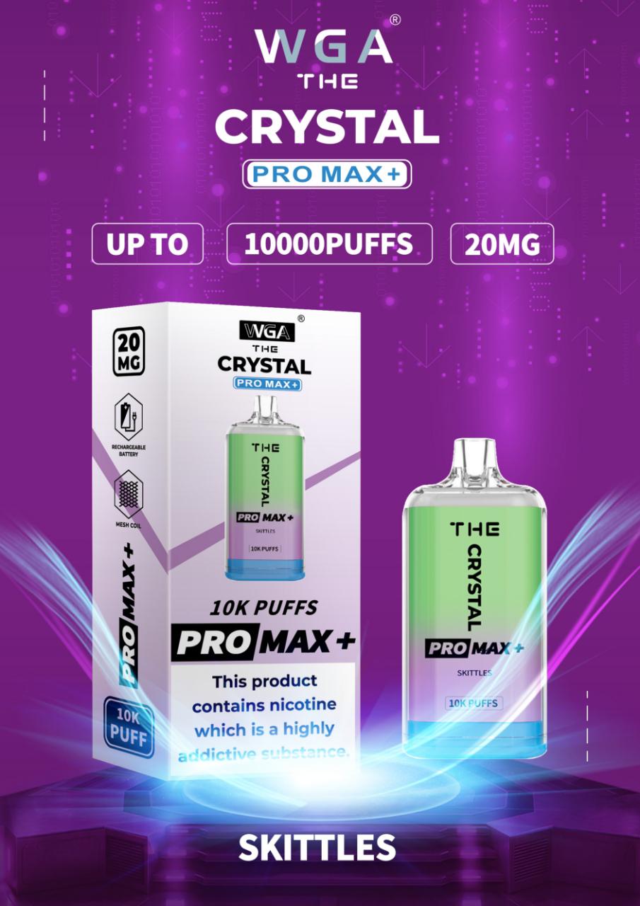 Buy Bulk The Crystal Pro Max + 10000 Disposable Vape Pod Box of 10 - Vape Wholesale Mcr