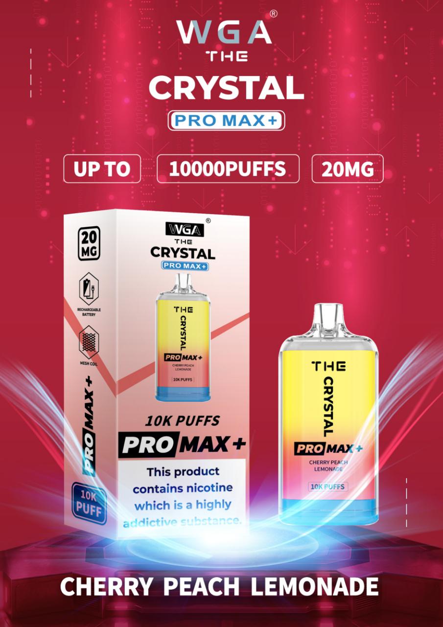 The Crystal Pro Max + 10000 Disposable Vape Pod Box of 10 - Vape Wholesale Mcr