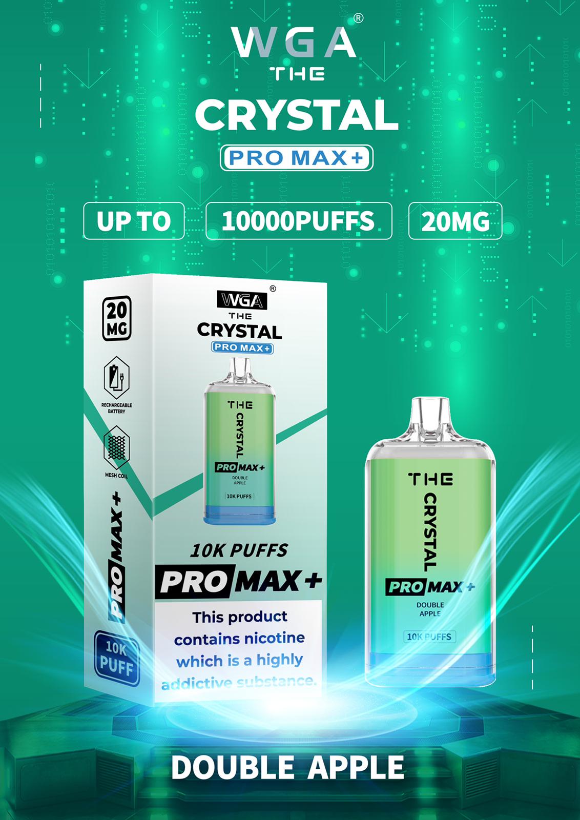 Buy Bulk The Crystal Pro Max + 10000 Disposable Vape Pod Box of 10 - Vape Wholesale Mcr