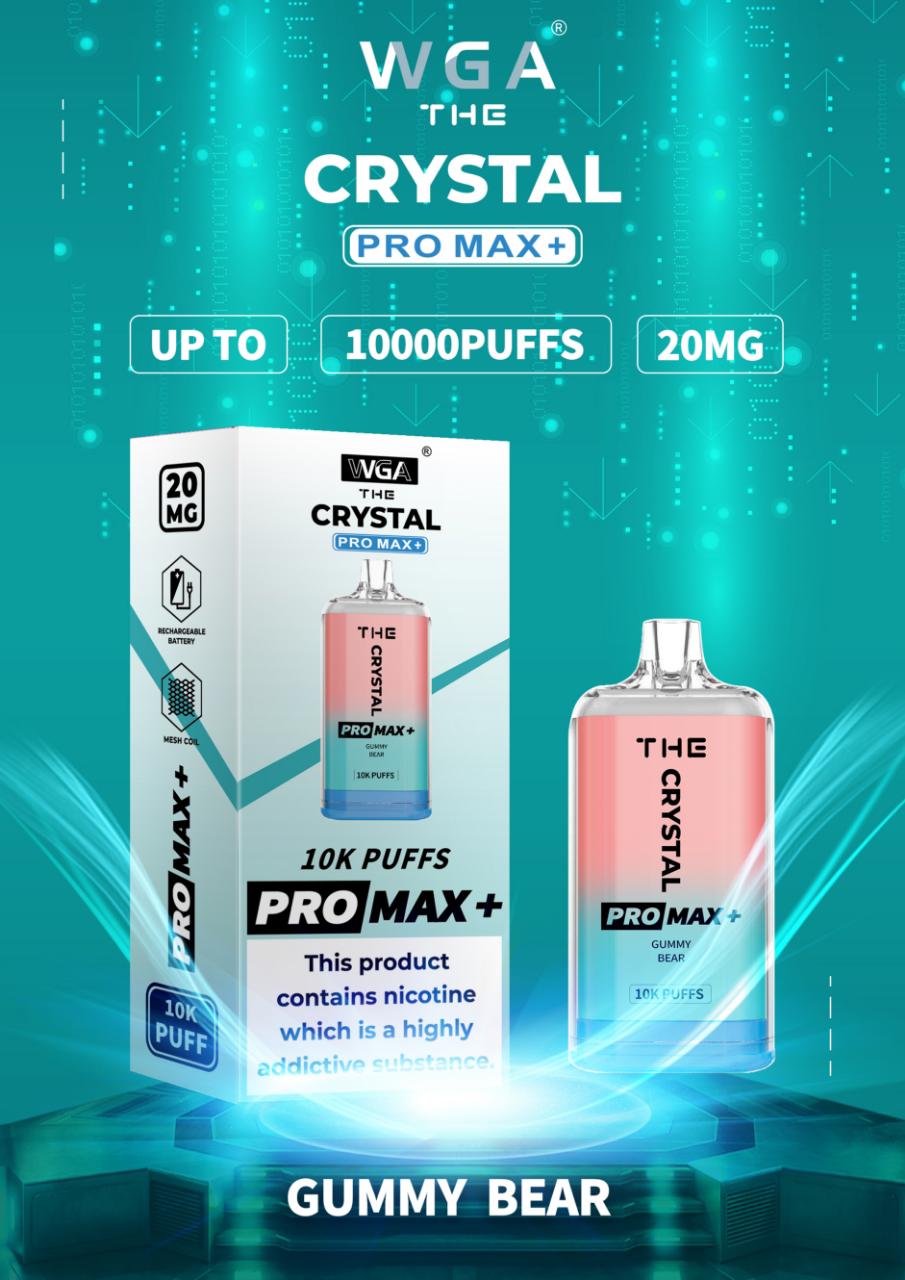Buy Bulk The Crystal Pro Max + 10000 Disposable Vape Pod Box of 10 - Vape Wholesale Mcr