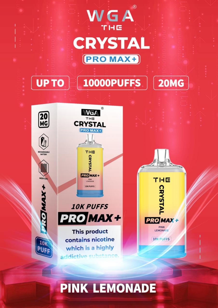 Buy Bulk The Crystal Pro Max + 10000 Disposable Vape Pod Box of 10 - Vape Wholesale Mcr