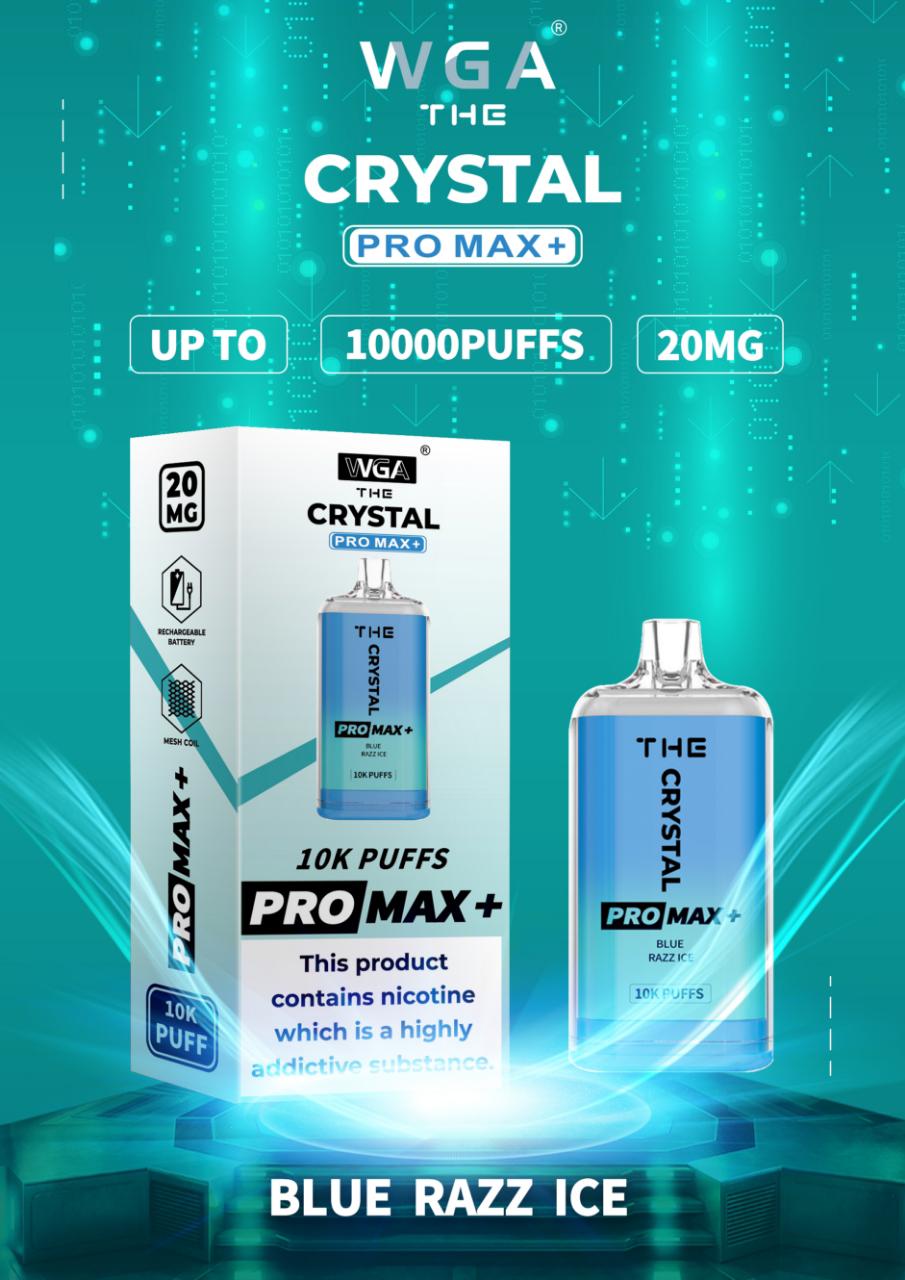 Buy Bulk The Crystal Pro Max + 10000 Disposable Vape Pod Box of 10 - Vape Wholesale Mcr