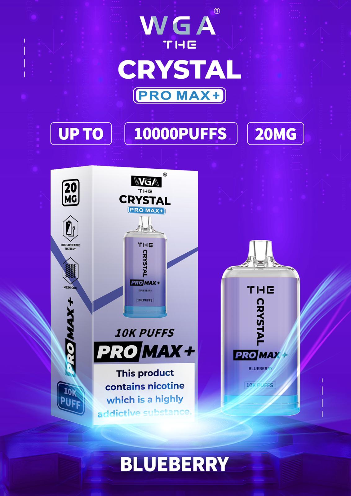 Buy Bulk The Crystal Pro Max + 10000 Disposable Vape Pod Box of 10 - Vape Wholesale Mcr