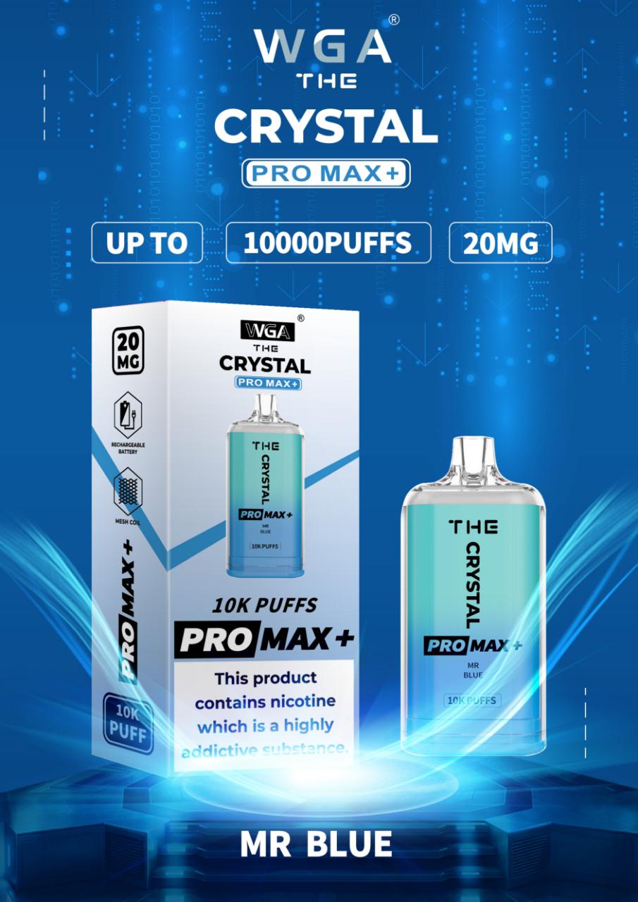 Buy Bulk The Crystal Pro Max + 10000 Disposable Vape Pod Box of 10 - Vape Wholesale Mcr