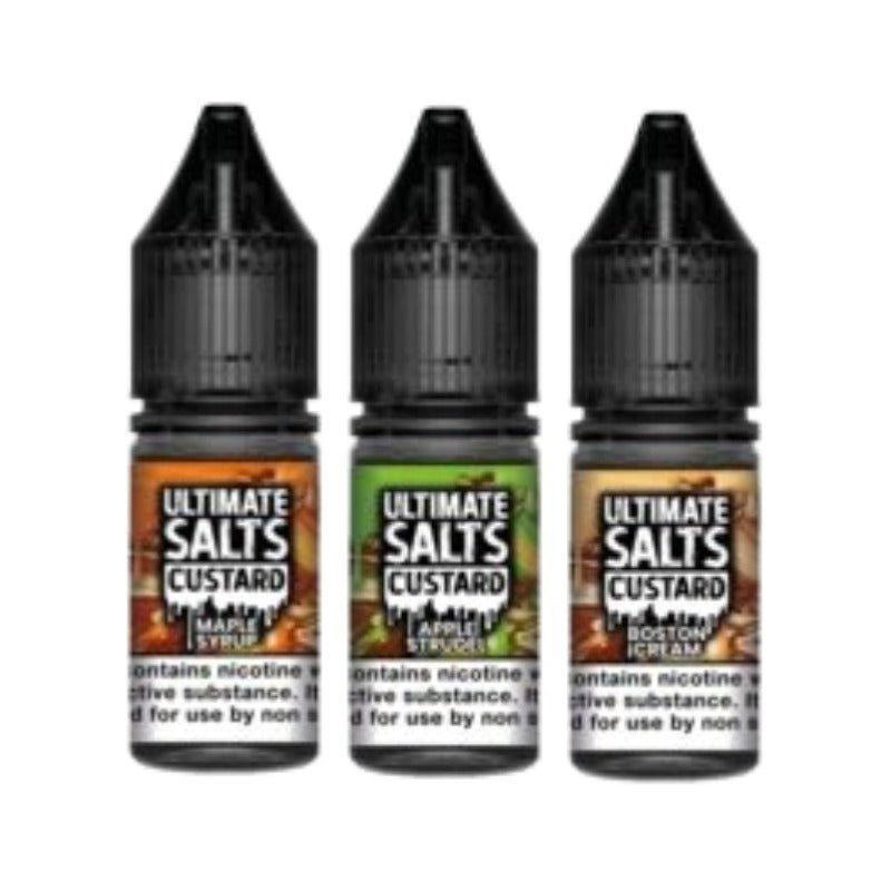 Buy Bulk Ultimate Salts Custard 10ML Nic Salt (Pack of 10) - Vape Wholesale Mcr
