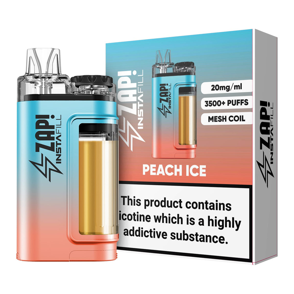 Zap! Instafill 3500 Puffs Disposable Pod Vape Kit - Vape Wholesale Mcr