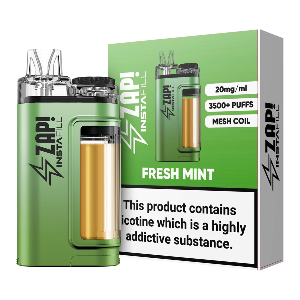 Zap! Instafill 3500 Puffs Disposable Pod Vape Kit - Vape Wholesale Mcr