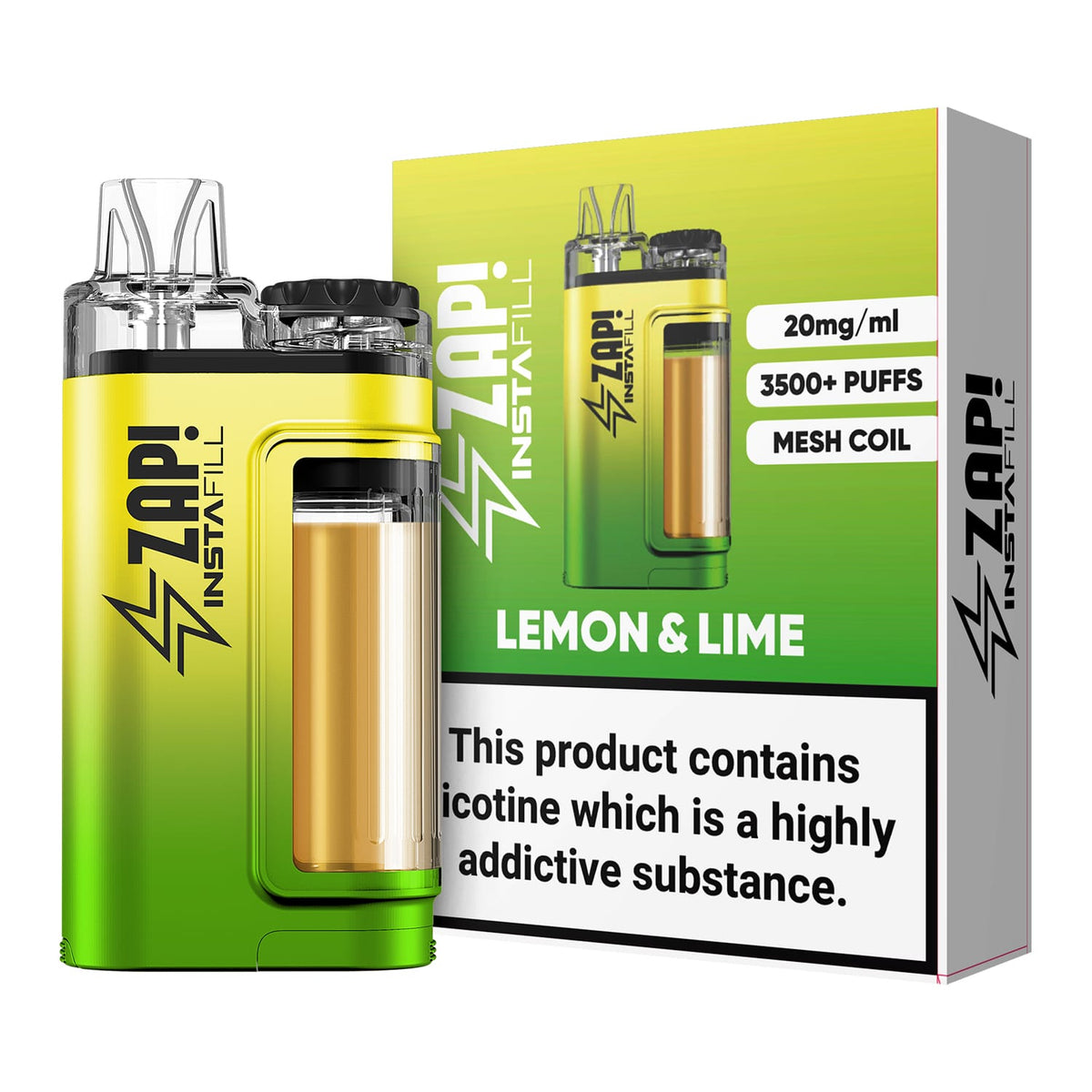 Zap! Instafill 3500 Puffs Disposable Pod Vape Kit - Vape Wholesale Mcr