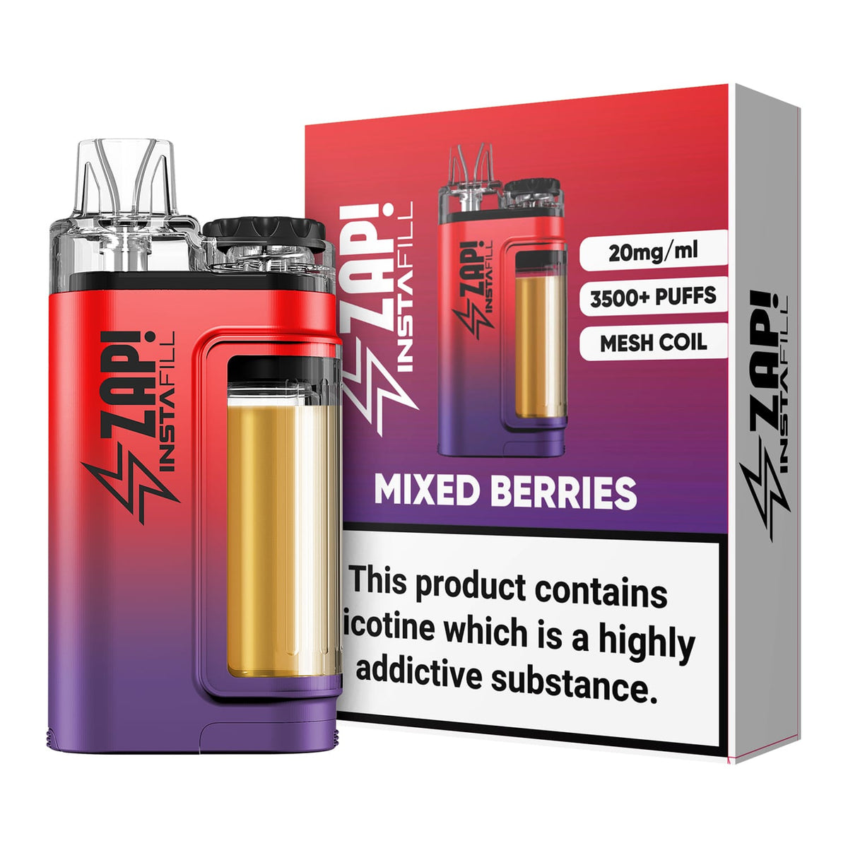 Zap! Instafill 3500 Puffs Disposable Pod Vape Kit - Vape Wholesale Mcr