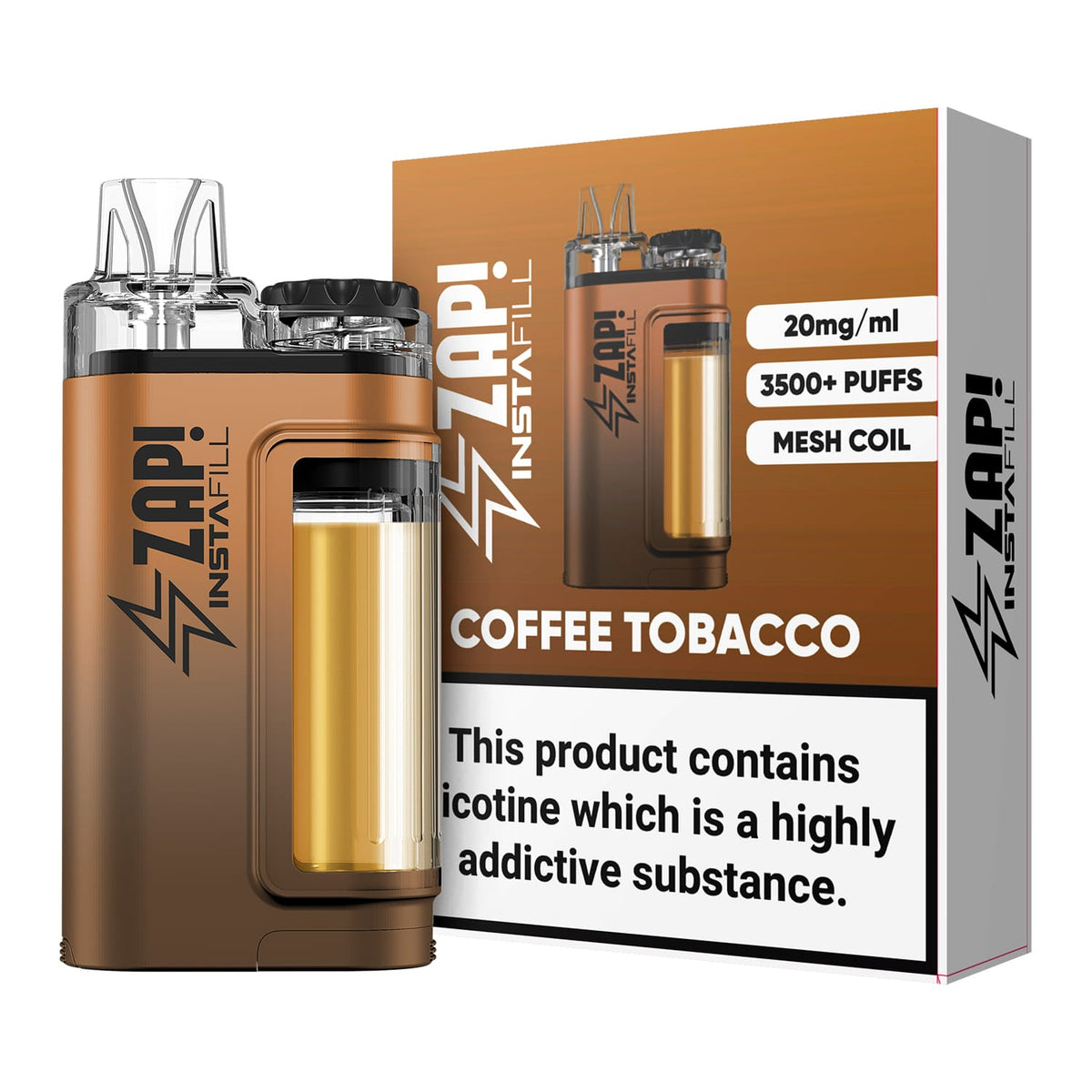 Buy Bulk Zap! Instafill 3500 Puffs Disposable Pod Vape Kit Box Of 10 - Vape Wholesale Mcr