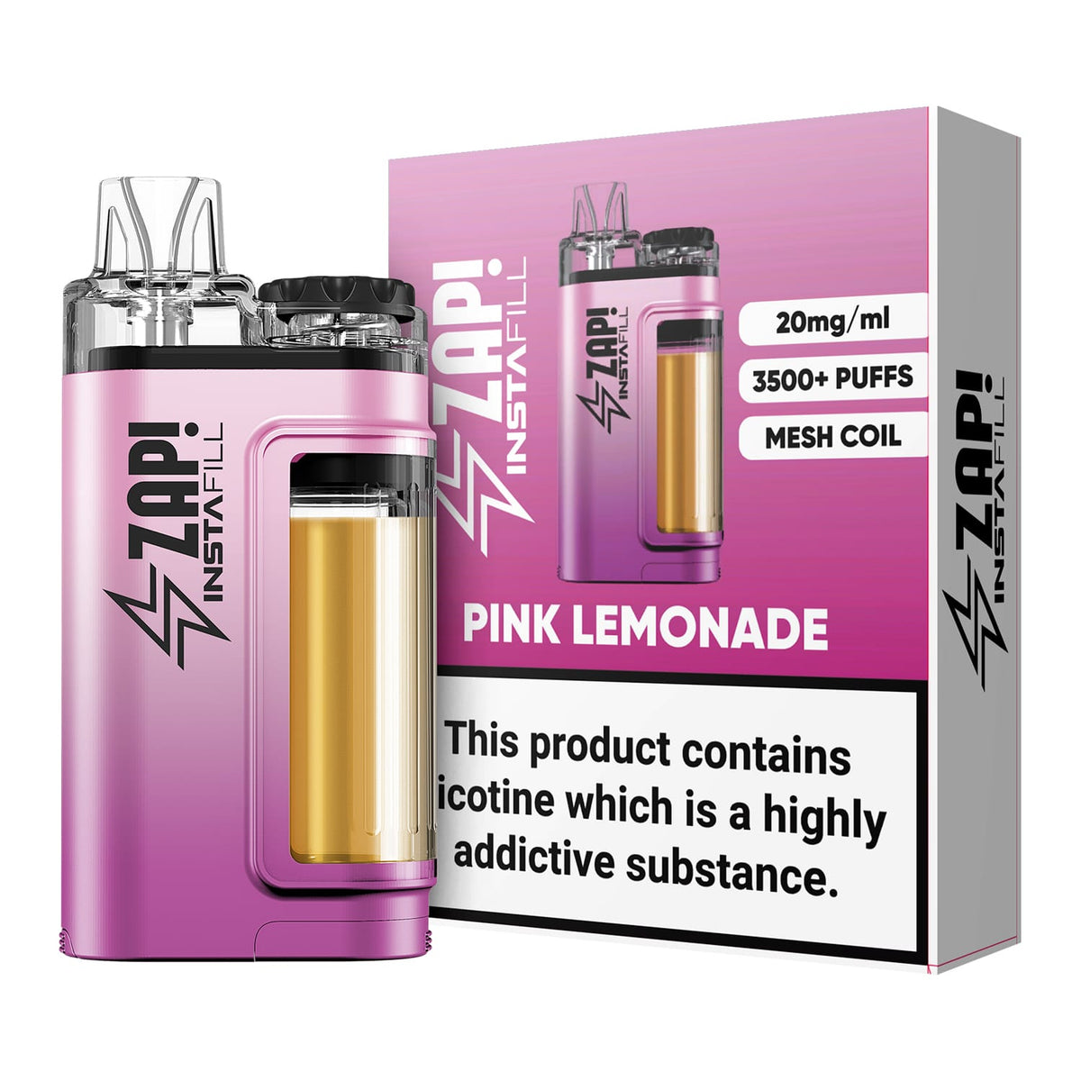 Zap! Instafill 3500 Puffs Disposable Pod Vape Kit - Vape Wholesale Mcr