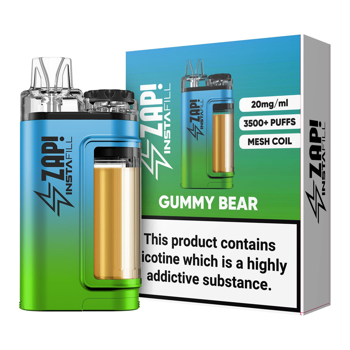 Zap! Instafill 3500 Puffs Disposable Pod Vape Kit - Vape Wholesale Mcr