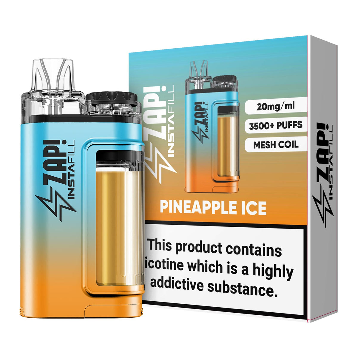 Zap! Instafill 3500 Puffs Disposable Pod Vape Kit - Vape Wholesale Mcr